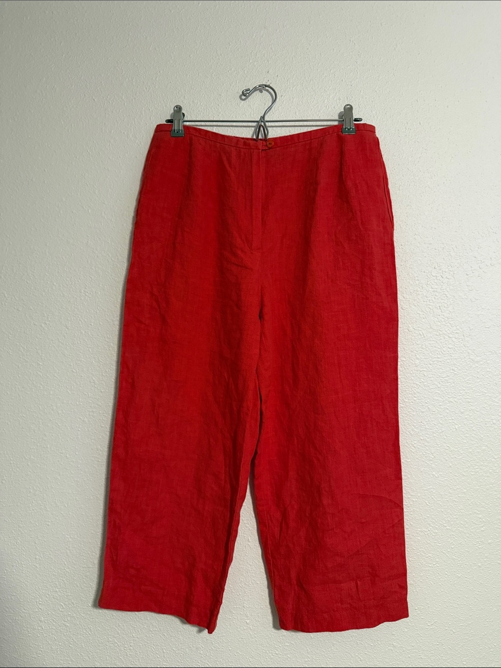Harve Benard 100% Linen Red Capris